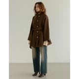 マルチウェイフェイクウールポンチョ風金ボタンミドルコート | Re:EDIT | 詳細画像15