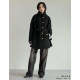 マルチウェイフェイクウールポンチョ風金ボタンミドルコート | Re:EDIT | 詳細画像16