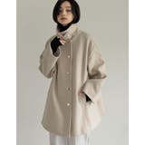 マルチウェイフェイクウールポンチョ風金ボタンミドルコート | Re:EDIT | 詳細画像5