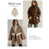 マルチウェイフェイクウールポンチョ風金ボタンミドルコート | Re:EDIT | 詳細画像8