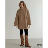 マルチウェイフェイクウールポンチョ風金ボタンミドルコート | Re:EDIT | 詳細画像10