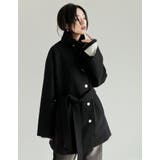 マルチウェイフェイクウールポンチョ風金ボタンミドルコート | Re:EDIT | 詳細画像23