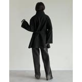 マルチウェイフェイクウールポンチョ風金ボタンミドルコート | Re:EDIT | 詳細画像24