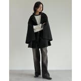 マルチウェイフェイクウールポンチョ風金ボタンミドルコート | Re:EDIT | 詳細画像26