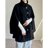 マルチウェイフェイクウールポンチョ風金ボタンミドルコート | Re:EDIT | 詳細画像27