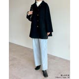 マルチウェイフェイクウールポンチョ風金ボタンミドルコート | Re:EDIT | 詳細画像28