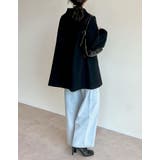 マルチウェイフェイクウールポンチョ風金ボタンミドルコート | Re:EDIT | 詳細画像30