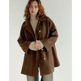 マルチウェイフェイクウールポンチョ風金ボタンミドルコート | Re:EDIT | 詳細画像32