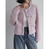 [入卒式 セレモニー]ボアリボン金釦ノーカラーツイードジャケット | Re:EDIT | 詳細画像6 