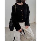 [入卒式 セレモニー]ボアリボン金釦ノーカラーツイードジャケット | Re:EDIT | 詳細画像10 