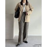 [低身長 高身長サイズ有]選べる無地orレオパードカツラギワイドストレートパンツ | Re:EDIT | 詳細画像8 