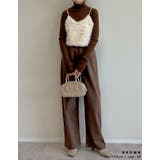 [低身長 高身長サイズ有]選べる無地orレオパードカツラギワイドストレートパンツ | Re:EDIT | 詳細画像30 