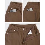 [低身長 高身長サイズ有]選べる無地orレオパードカツラギワイドストレートパンツ | Re:EDIT | 詳細画像32 