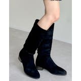 [大きいサイズ有]インヒールスタックヒールロングブーツ | Re:EDIT | 詳細画像5 