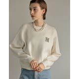 ビジューエンブレムニットトップス | Re:EDIT | 詳細画像4 