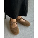 キャメルブラウン(704) | ボアバレエシューズ | Re:EDIT