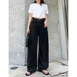 ウォッシュ加工コットンツイルバレルレッグパンツ | Re:EDIT | 詳細画像12