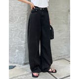 ウォッシュ加工コットンツイルバレルレッグパンツ | Re:EDIT | 詳細画像13