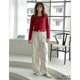 ウォッシュ加工コットンツイルバレルレッグパンツ | Re:EDIT | 詳細画像14