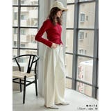 ウォッシュ加工コットンツイルバレルレッグパンツ | Re:EDIT | 詳細画像15