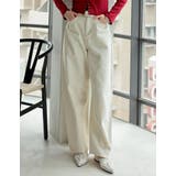 ウォッシュ加工コットンツイルバレルレッグパンツ | Re:EDIT | 詳細画像4