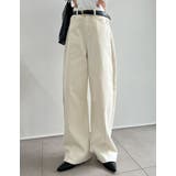 ウォッシュ加工コットンツイルバレルレッグパンツ | Re:EDIT | 詳細画像21