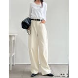 ウォッシュ加工コットンツイルバレルレッグパンツ | Re:EDIT | 詳細画像22