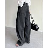 ウォッシュ加工コットンツイルバレルレッグパンツ | Re:EDIT | 詳細画像30