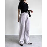 ウォッシュ加工コットンツイルバレルレッグパンツ | Re:EDIT | 詳細画像33