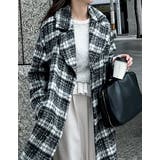 起毛チェック柄ロングチェスターコート | Re:EDIT | 詳細画像6