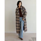 起毛チェック柄ロングチェスターコート | Re:EDIT | 詳細画像24
