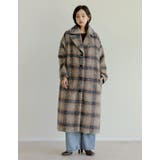 起毛チェック柄ロングチェスターコート | Re:EDIT | 詳細画像26