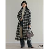 起毛チェック柄ロングチェスターコート | Re:EDIT | 詳細画像32