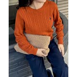 ワンポイント刺繍ケーブルニットトップス | Re:EDIT | 詳細画像4