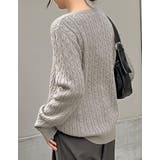 ワンポイント刺繍ケーブルニットトップス | Re:EDIT | 詳細画像34