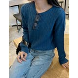 ワンポイント刺繍ケーブルニットトップス | Re:EDIT | 詳細画像35