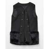 シャギーメルトン裾フェイクファーベスト | Re:EDIT | 詳細画像24