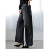 ラインストーンorパールコットンデニムバギーパンツ | Re:EDIT | 詳細画像13