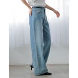 ラインストーンorパールコットンデニムバギーパンツ | Re:EDIT | 詳細画像17