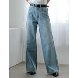 ラインストーンorパールコットンデニムバギーパンツ | Re:EDIT | 詳細画像6