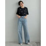 ラインストーンorパールコットンデニムバギーパンツ | Re:EDIT | 詳細画像24