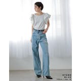 ラインストーンorパールコットンデニムバギーパンツ | Re:EDIT | 詳細画像34