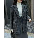 ウール混チェックor無地ミドルコート | Re:EDIT | 詳細画像13