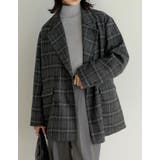 ウール混チェックor無地ミドルコート | Re:EDIT | 詳細画像30