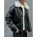 2WAYヴィンテージライクファー付フェイクレザージャケット | Re:EDIT | 詳細画像3