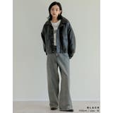 2WAYヴィンテージライクファー付フェイクレザージャケット | Re:EDIT | 詳細画像10