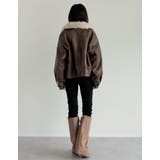 2WAYヴィンテージライクファー付フェイクレザージャケット | Re:EDIT | 詳細画像24