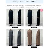 [低身長/高身長サイズ有]裏微起毛リブカットソー袖ギャザーワンピース | Re:EDIT | 詳細画像21 