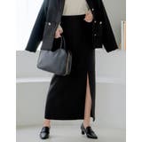 [低身長/高身長サイズ有]カットツイルサイドスリットスカート | Re:EDIT | 詳細画像4 