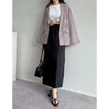 [低身長/高身長サイズ有]カットツイルサイドスリットスカート | Re:EDIT | 詳細画像26 